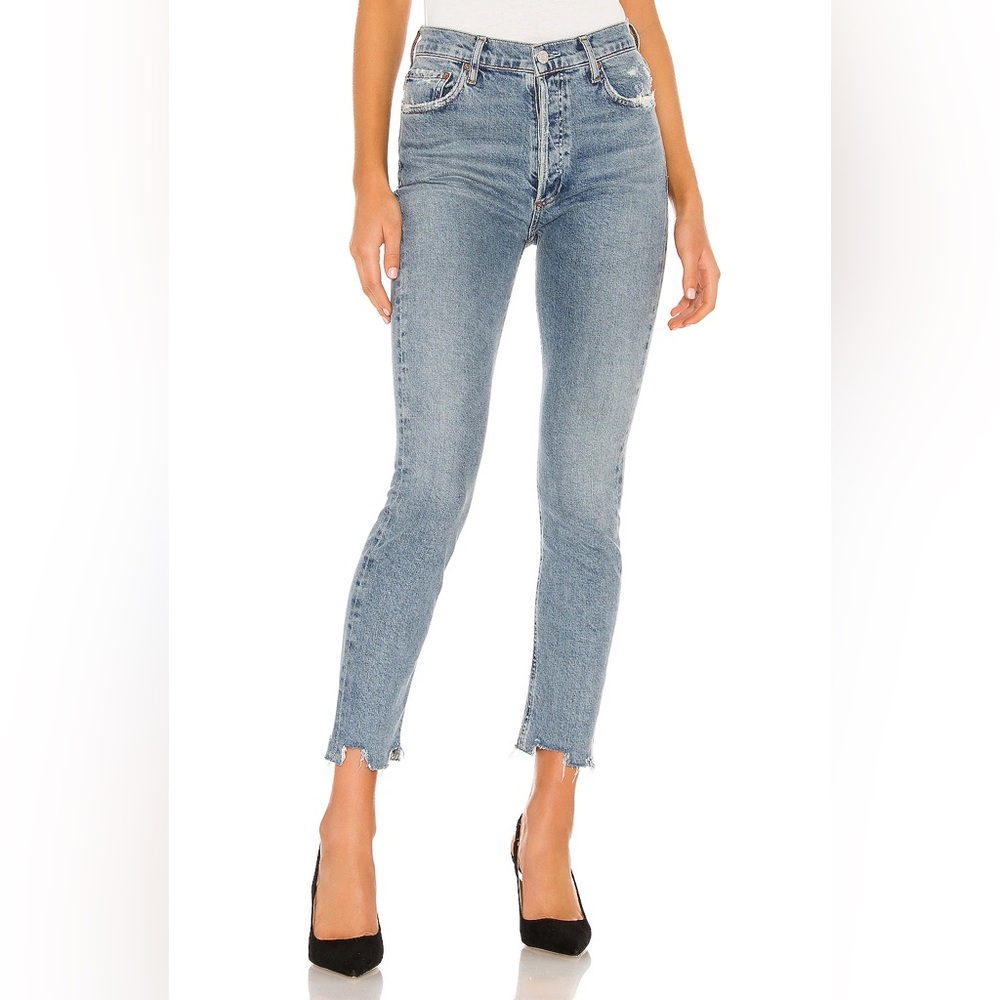 AGOLDE Nico High Rise Slim in Rooted Wash (size 27)